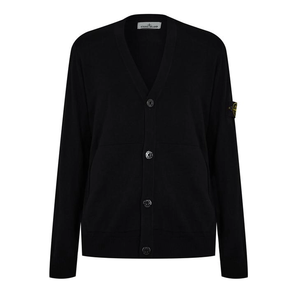 Stone Island Stone VirgWool Cardi Sn34 - Black